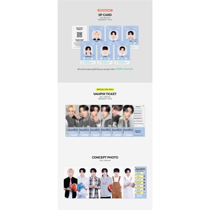 [Précommande] ENHYPEN - [Collection de cartes de réduction ENHYPEN WORLD] CAMPUS LIFE SPECIAL ver. white