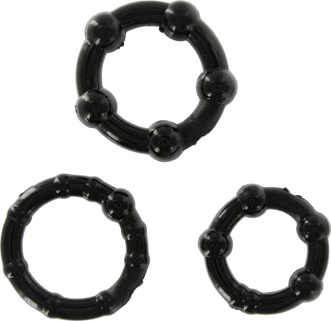 Scala Stay Hard - 3 stuks - Cockring - Zwart