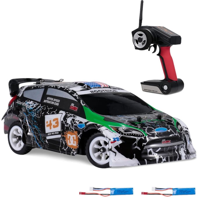 WLtoys K989 1/28 Afstandsbediening Auto 2.4G 30KM/H Hoge Snelheid Afstandsbediening Auto 4WD Afstandsbediening 2 battery-USB black
