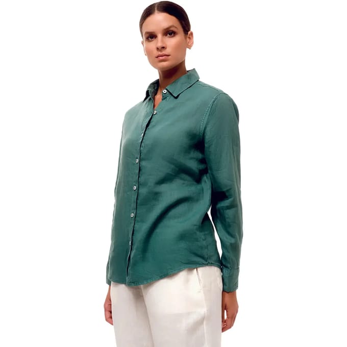 Damenlinnen lange mouwen blouse Haris Cotton Essentials