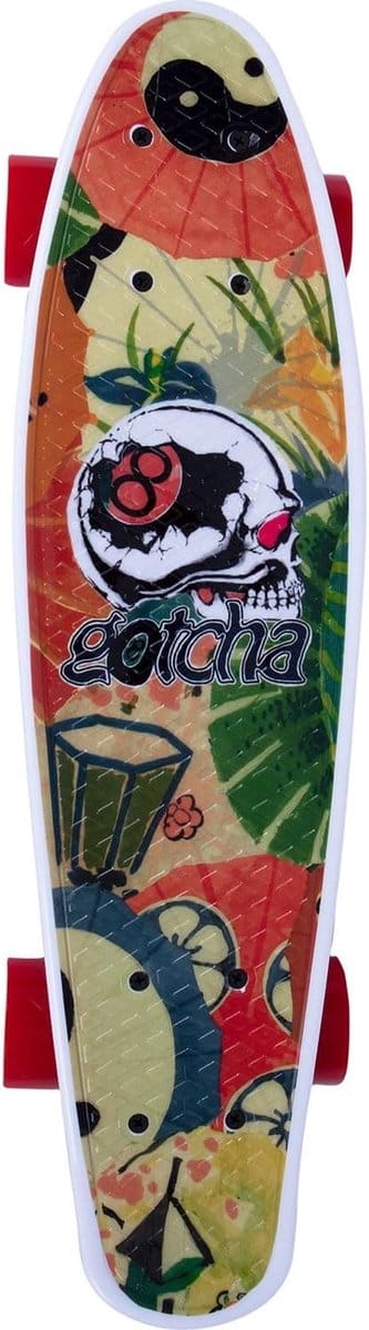 Cruiser Skateboard - Skateboard Compleet - Stadse Ritten - Met Kicktail - 60mm Wielen - Wit