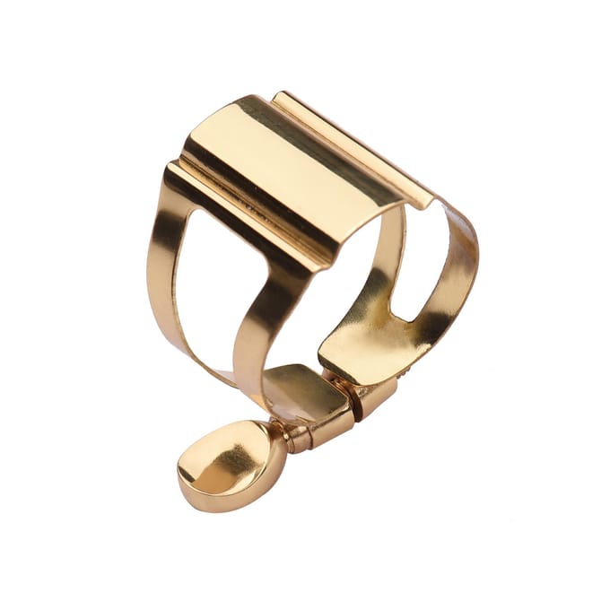 Enkele schroef afstelling saxofoon ligatuur Compacte duurzame ligatuur voor altsaxofoon brown