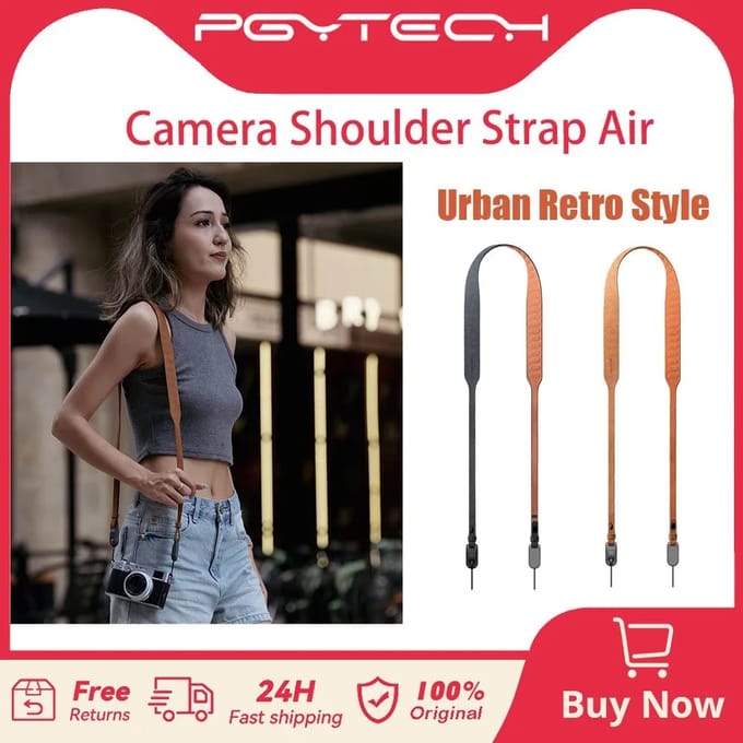 PGYTECH Camera Schouderriem Air Upgrade-versie Verstelbare Quick Release Camera Nekriem voor spiegelloze camera Grey L