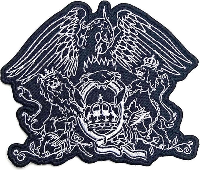 Queen - Cut-Out Crest Patch - Zwart