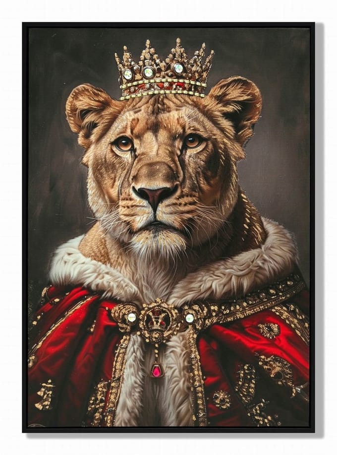 Schilderij 50x70cm royal lion