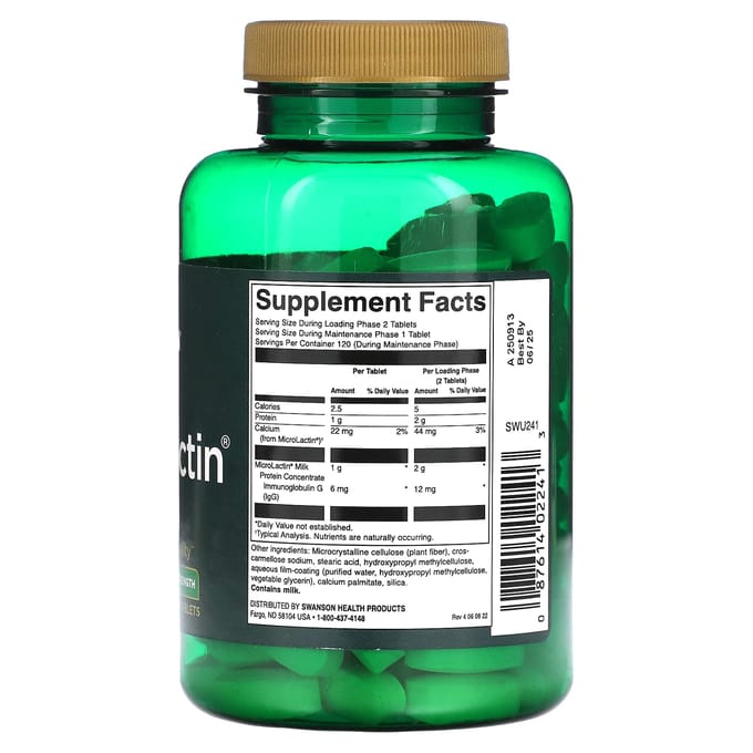 Microlactine, dubbele sterkte, 1000 mg, 120 tabletten
