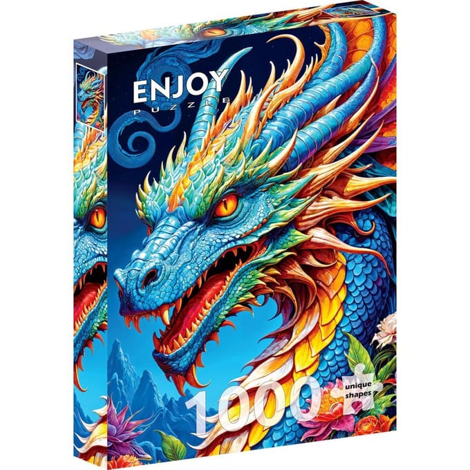 Enjoy Puzzle legpuzzel Blue Dragon - 1000 stukjes drakenfantasie.