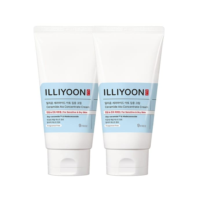 Illiyoon Ceramide Ato Concentraat Crème Diepe Hydratatie Vochtbarrière 150ml Duo Pak gray