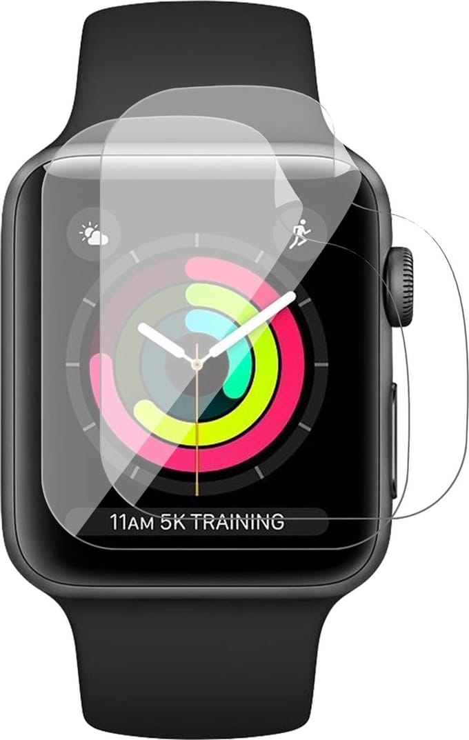 Screenprotector geschikt voor Apple Watch 38 mm Series 1 / 2 / 3 - 2x FlexGuard Screen Protector
