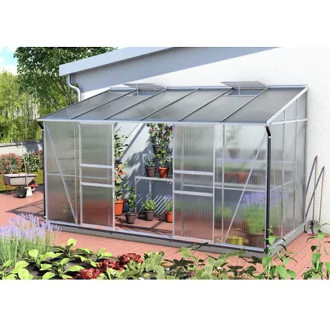 Vitavia Tuinkas Ida 7800 - Polycarbonaat 6mm - Aluminium - 387x201x221cm
