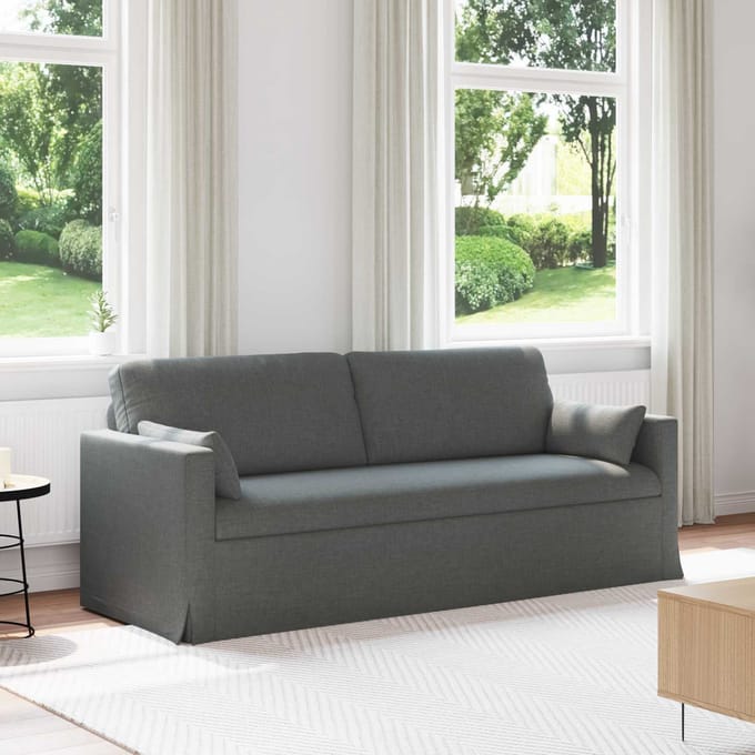 vidaXL - Bank - Donkergrijs - 198 - x - 78 - x - 80 - cm - Stof