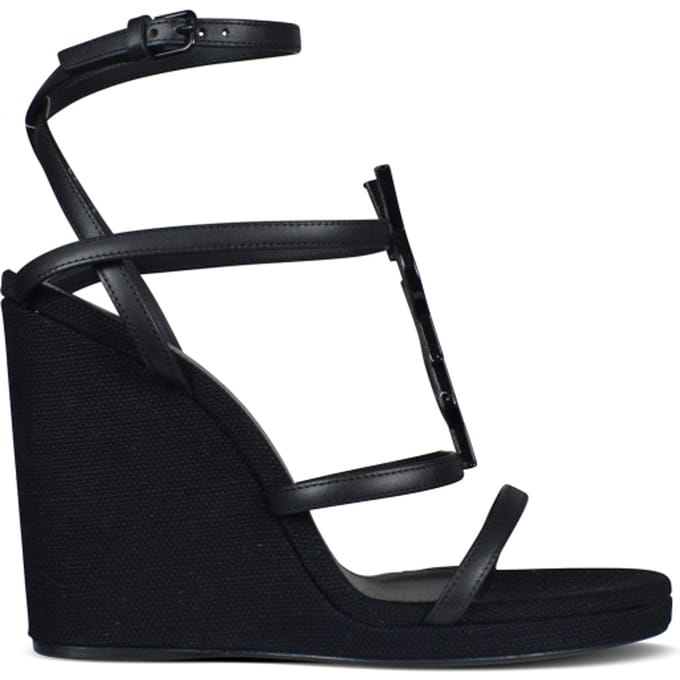 Saint Laurent Cassandra espadrilles Zwart