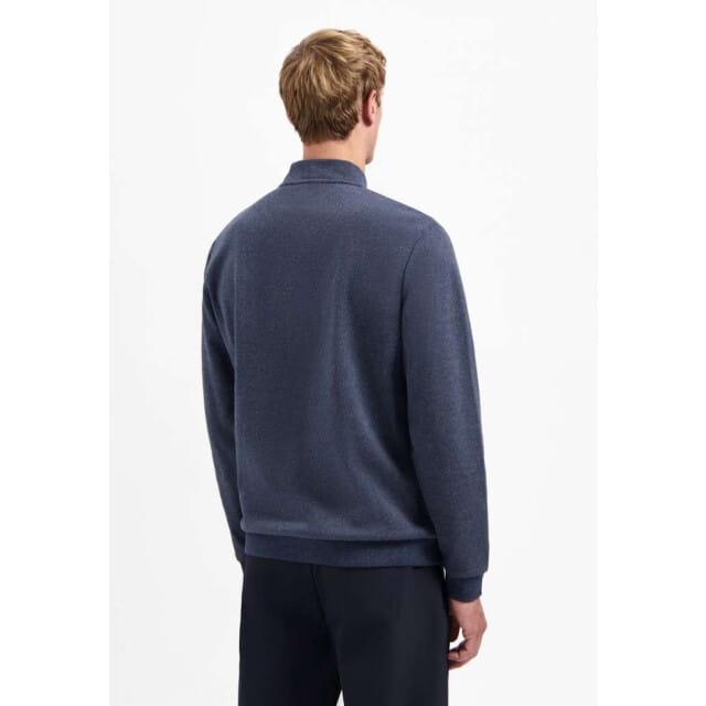 No Excess Sweater Full Zip College Collar Twill Relief Night Größe: L | Pullover Outlet | Herren | Schwarz