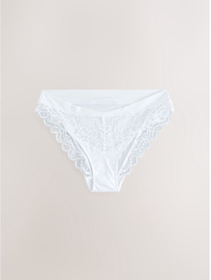 Next - Dames - Ultimate Comfort kanten slip met hoge pijpen - Wit