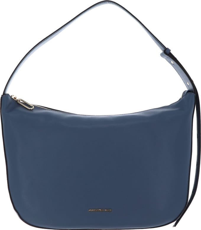 MANDARINA DUCK Leren Schoudertas Luna Hobo Waterfall Blauw