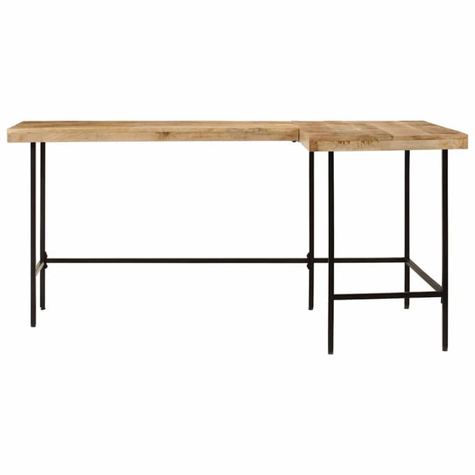vidaXL - Bureau - 165x110x77 - cm - massief - mangohout - en - ijzer