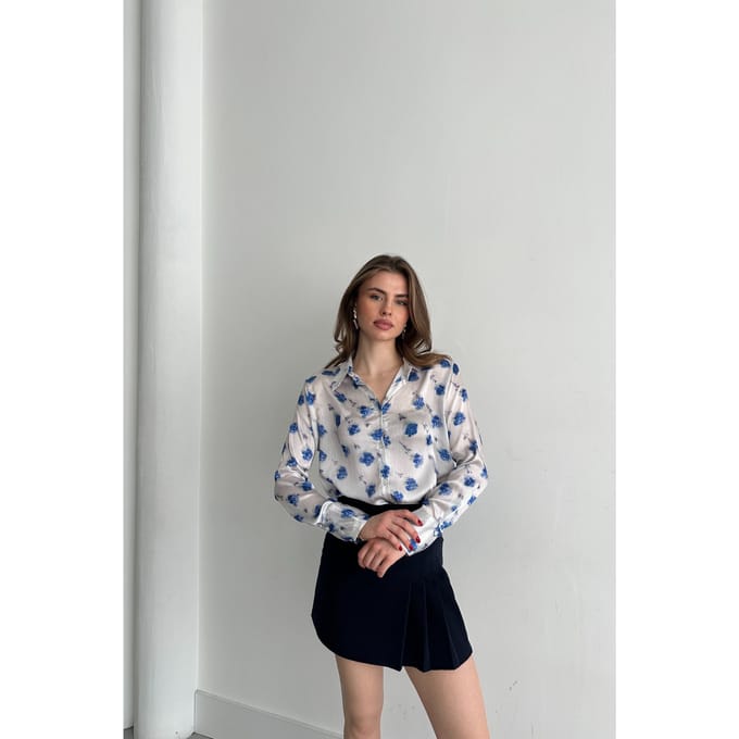 Bloemenprint Overhemd met Knopen