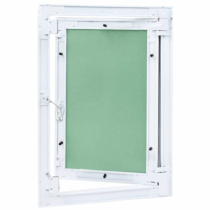 vidaXL - Access - Panel - Groen - en - Zilver - 35 - x - 45 - cm - Aluminium - en - Gipsplaat