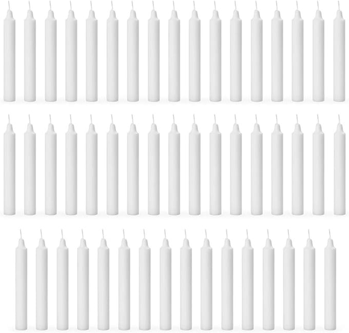 Pack 50 stokkaarsjes White - 3-4 uur brandtijd