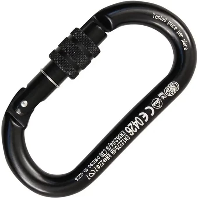 Kong Oval Screw Eenvoudige ovale karabiner zwart