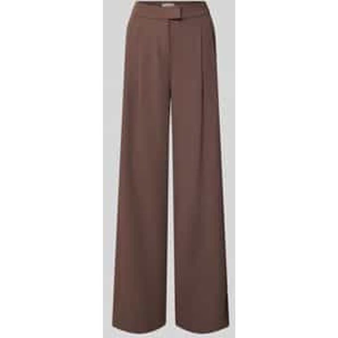 Wide leg stoffen broek met rimpelingen