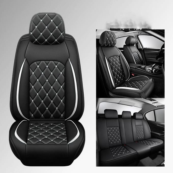 Coussin de siège de voiture 5 places, housse de siège en cuir, résistant à l'usure et Durable, siège Non amovible
