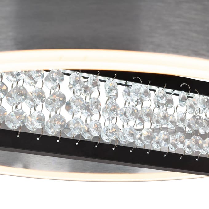 Näve LED hanglamp Yvaris, zilver, CCT, afstandsbediening