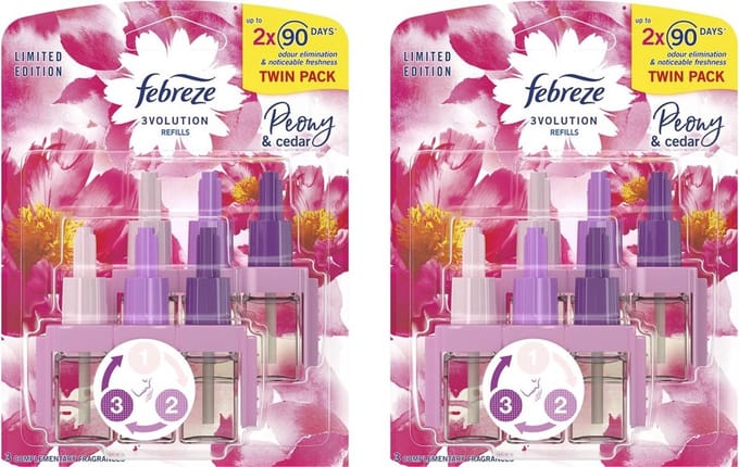 Ambi Pur Febreze 3Volution - Peony & Cedar - 2xTwin pack 2 x 40 ml