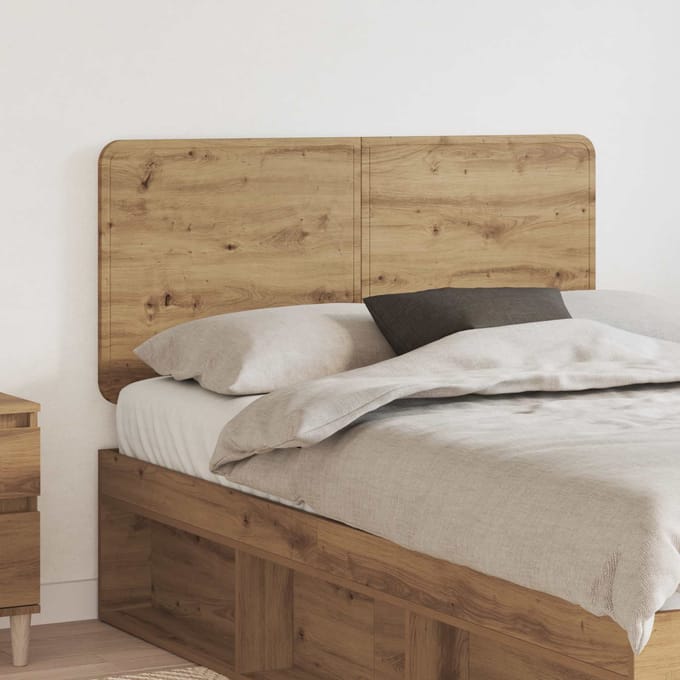 vidaXL Hoofdbord Artisan Eiken Bewerkt hout