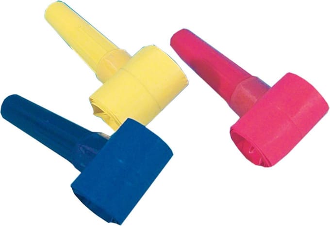 roltongen junior papier blauw/geel/rood 6 stuks