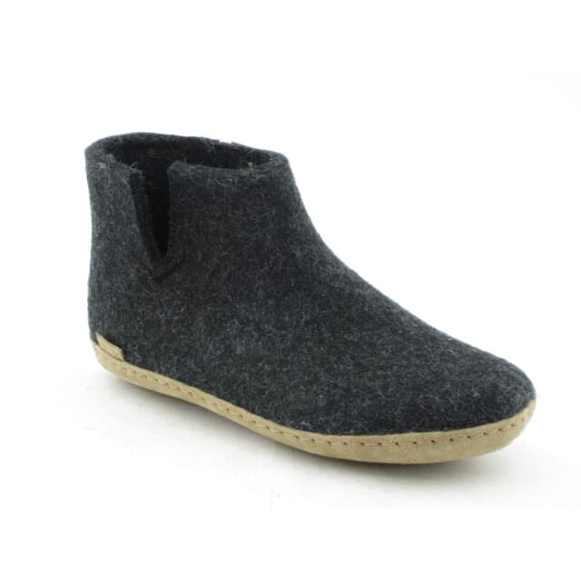 Glerups Low boot leather sole g 02-charcoal