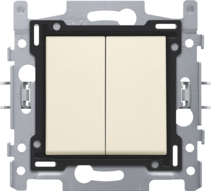 NIKO Original Cream dubbele inbouw wisselschakelaar - 10 stuks