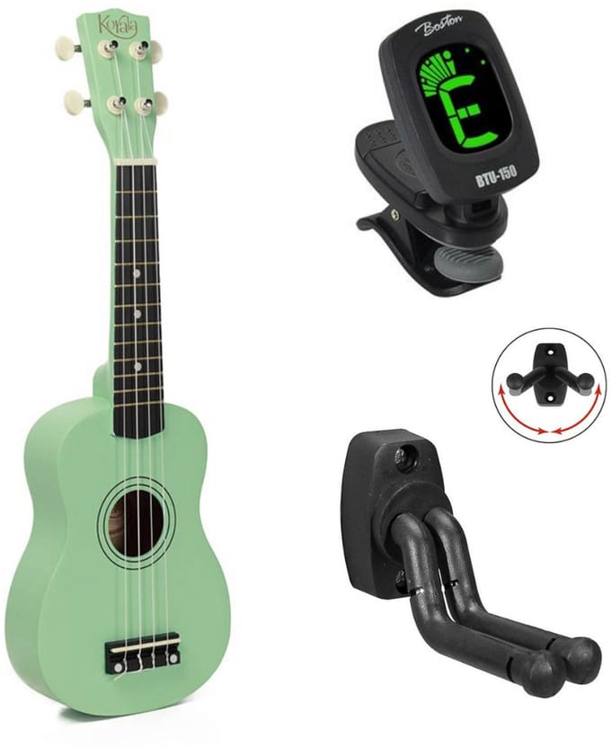Korala UKS-15 bundel sopraan ukulele Groen