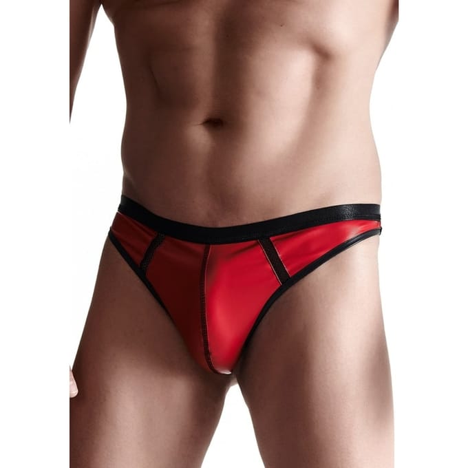 Regnes Fetish Planet - Wetlook Men's thongs - Red