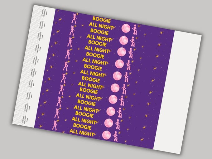 Tyvek Polsbandjes | Boogie All Night | 50 Stuks