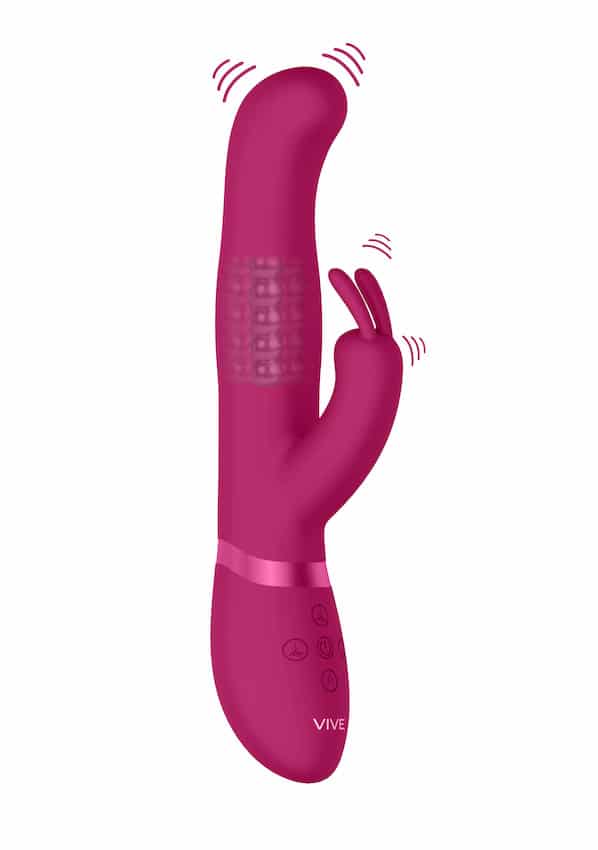 VIVE by Shots - Izara - Rotating Beads Rabbit Vibrator - Pink