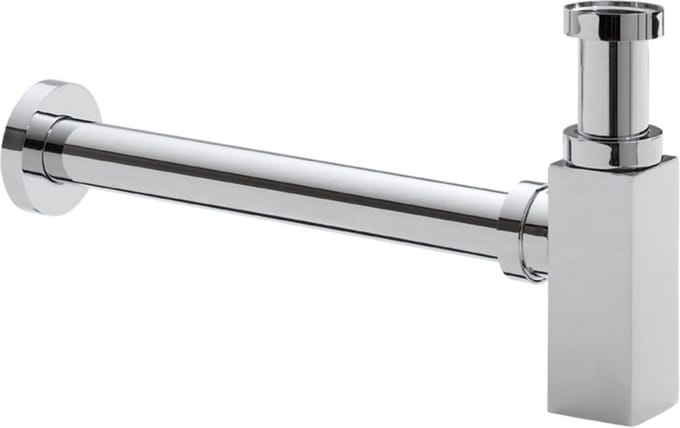 Xellanz Rombo Sifon Vierkant 5/4 x 32 mm met Muurbuis - Chroom