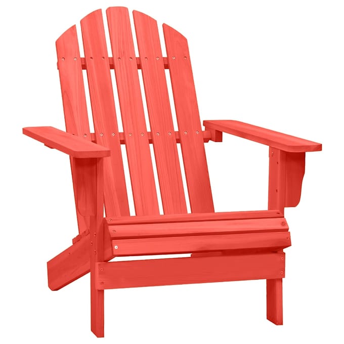 vidaXL - Tuinstoel - Adirondack - massief - vurenhout - rood