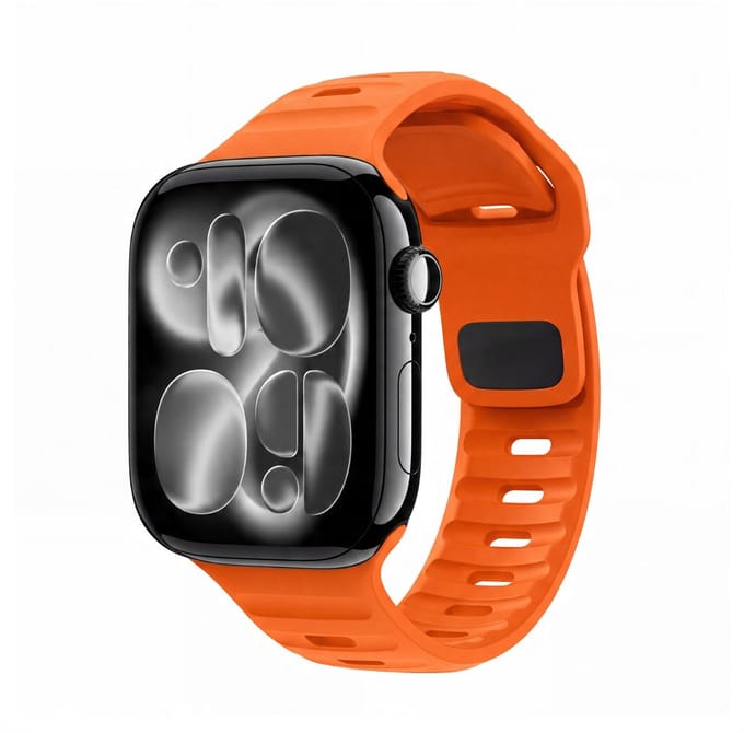 Casecentive Sport Band Apple Watch 44mm / 45mm / 46mm / 49mm Oranje