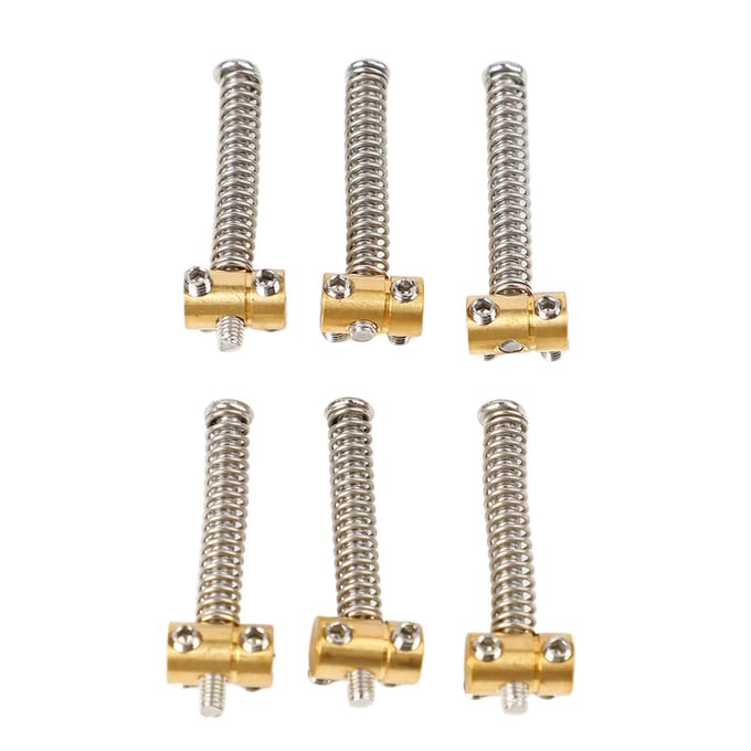 6-delige Messing Zadels Set voor TL Staartstuk Telecaster Elektrische Gitaar Vervangingsonderdelen beige