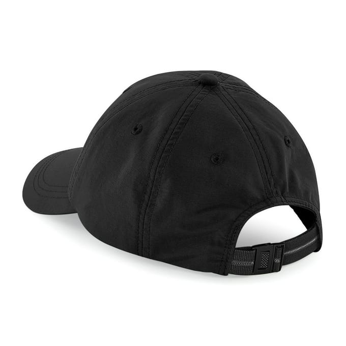 Beechfield Unisex Outdoor Waterdichte 6 Panel Baseball Cap (Pakket van 2) (Zwart)