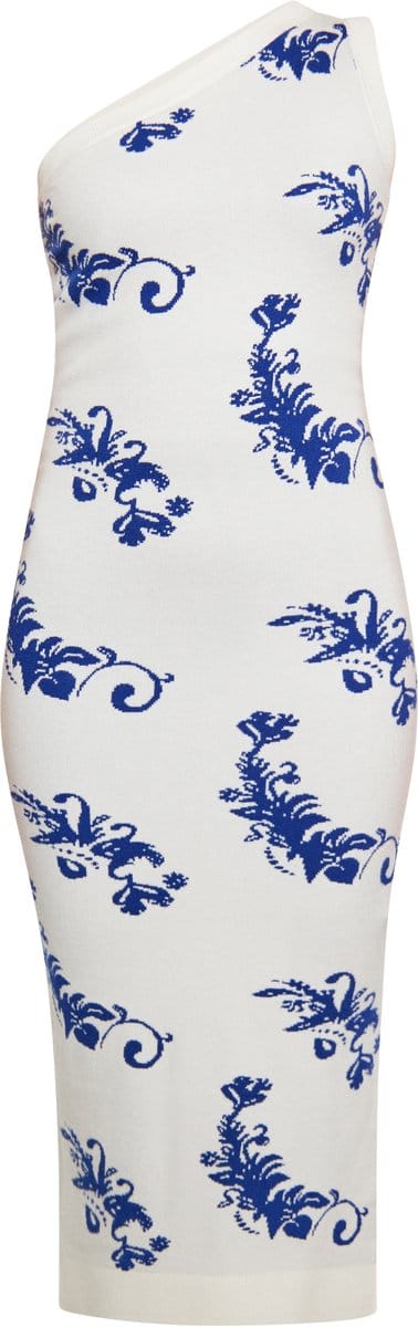 IZIA Jurk Dames Wol Wit Blauw