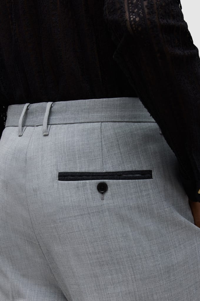 AllSaints Buller Trouser Light Grey Maat: W34 | Tailored Broeken Outlet | Heren | Grijs