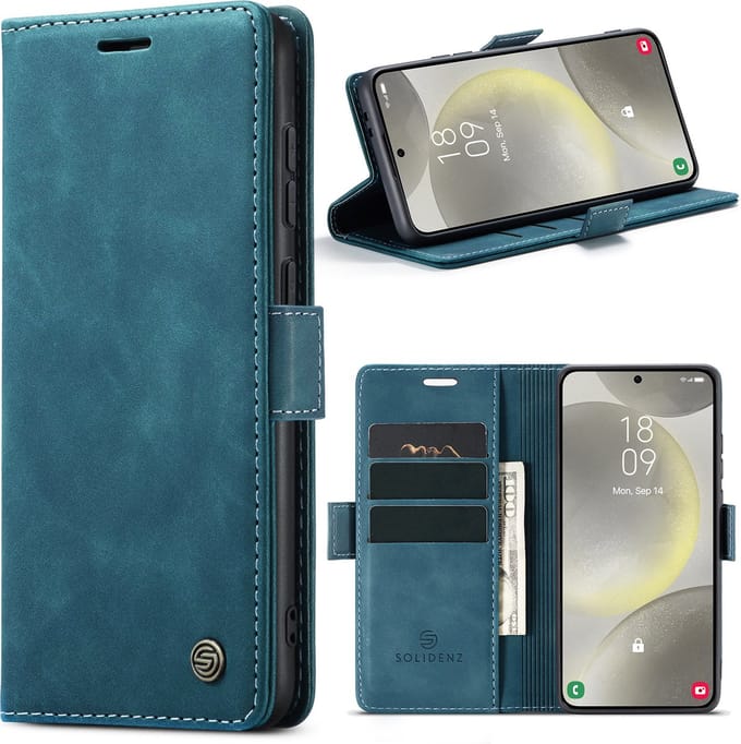 Solidenz Hoesje - Geschikt voor Samsung Galaxy A55 - Urban Book - Blauw