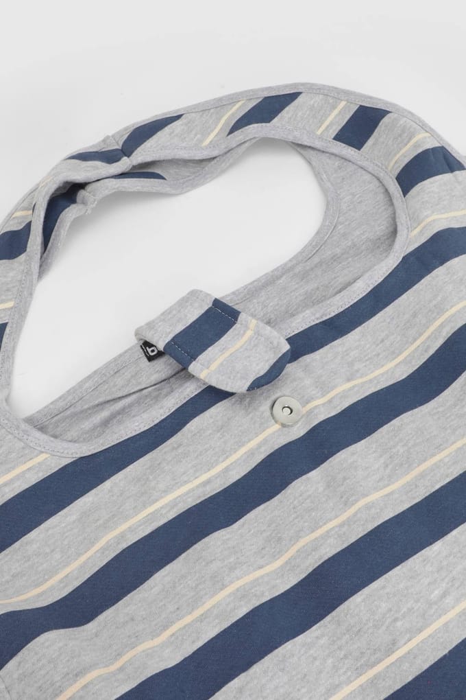 boohoo Dames Gestreepte Jersey Grote Draagtas | Grijs