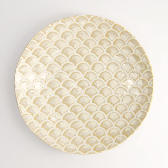 Tokyo Design Studio - Titanium Matte Mermaid Bord - 25 x 3,7 cm