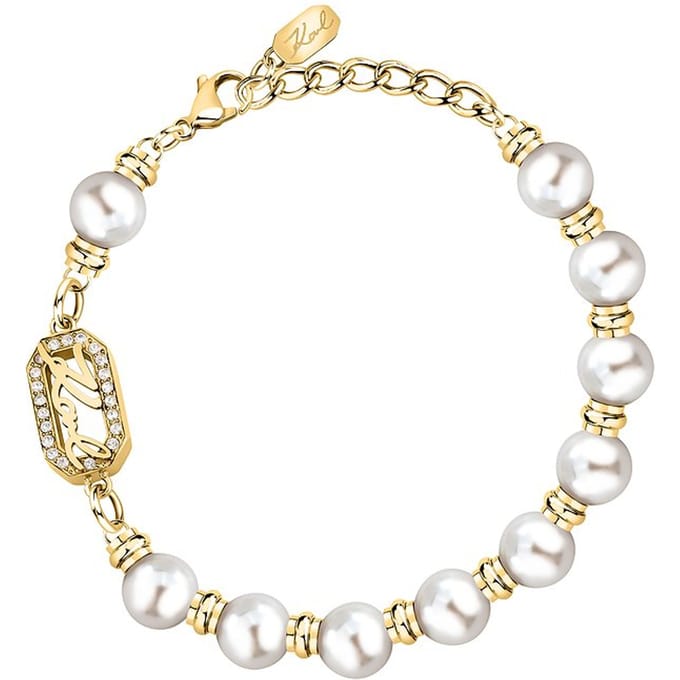 Karl Lagerfeld - KLAYR09 - Armband - Dames - PEARL - 18+3 cm