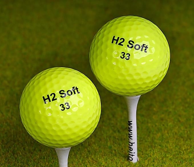 Nieuwe H2 XL Golfballen Geel 25stuks