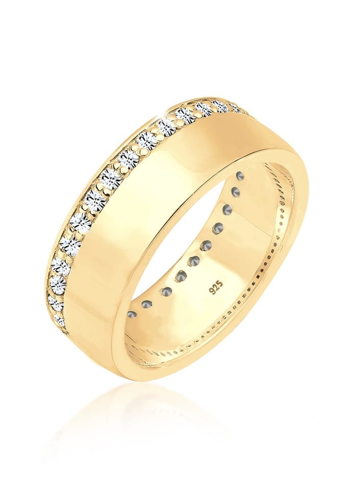Elli - Ring - Bandring steentje in 925 Sterling zilver - Dames
