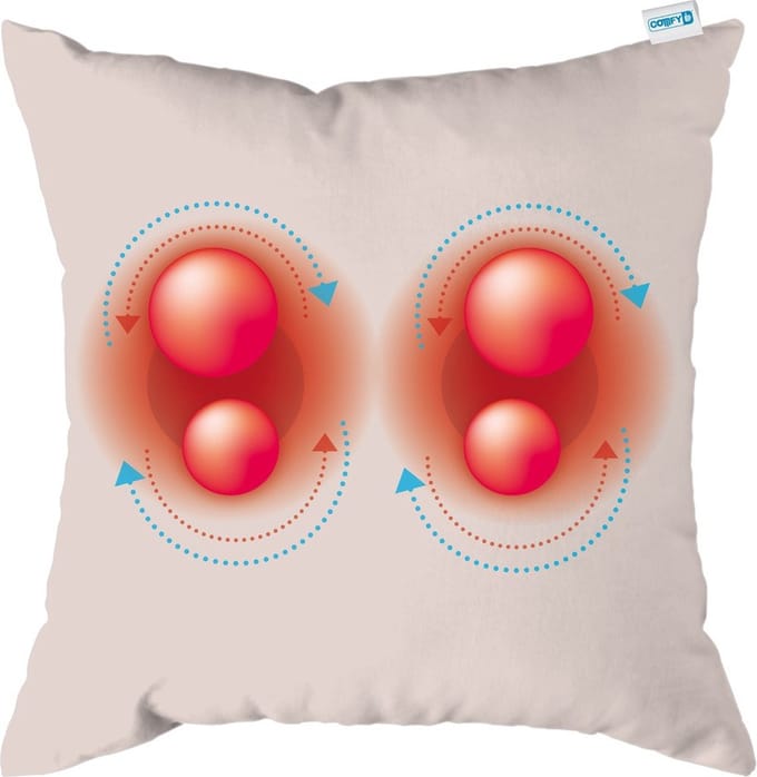 Comfy | massagekussen | beige | massage apparaat met infrarood warmtefunctie | adapter voor auto